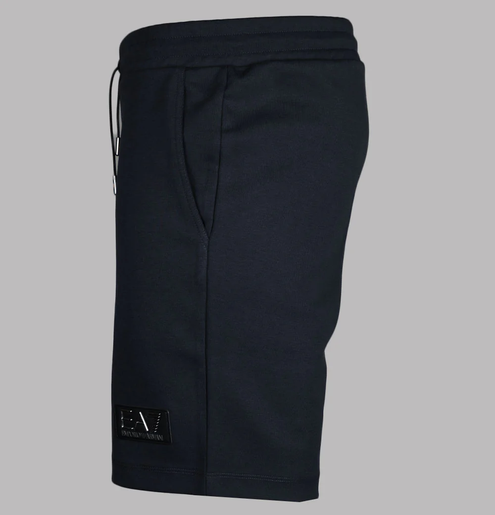 EA7 Metallic Logo Jogger Shorts Night Blue - Image 2