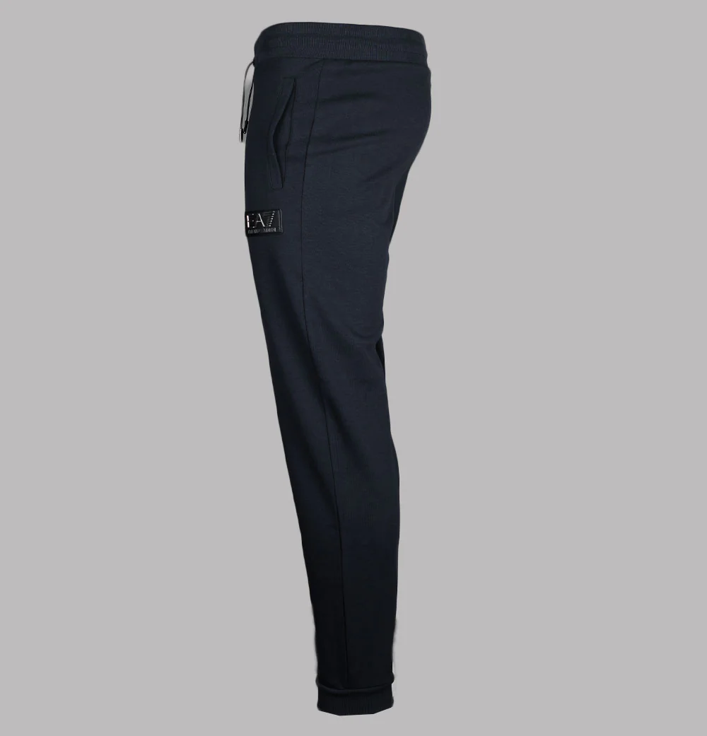 EA7 Metallic Logo Joggers Night Blue - Image 2