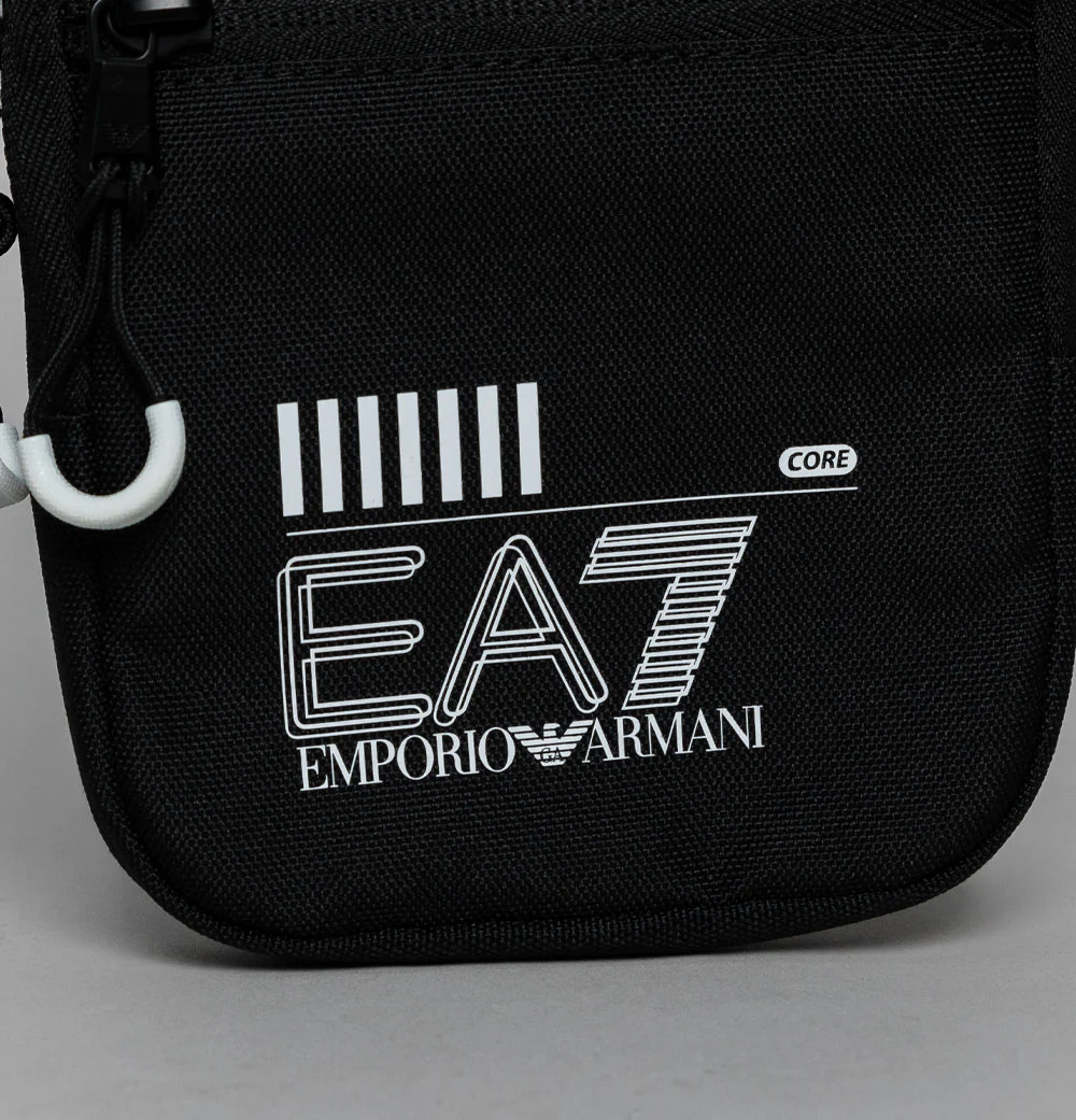EA7 Mini Train Core Pouch Shoulder Bag Black/White - Image 2