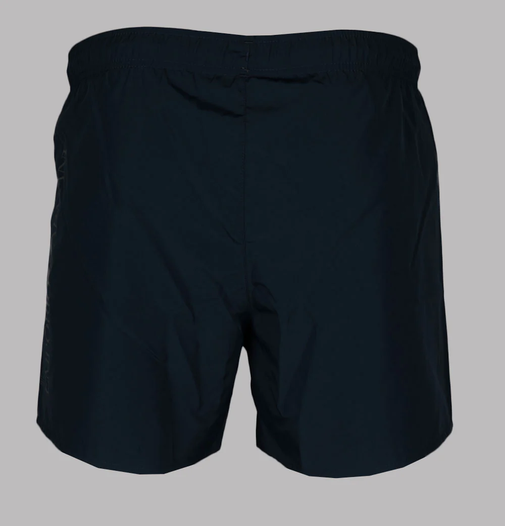 EA7 Oversized Logo Swim Shorts Armani Blue/Silver - Image 4