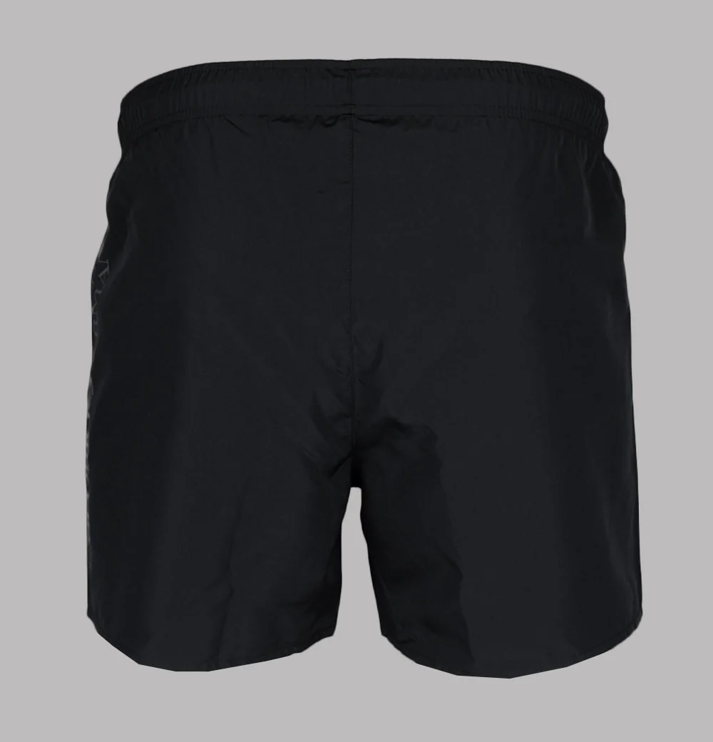EA7 Oversized Logo Swim Shorts Black/Silver - Image 4