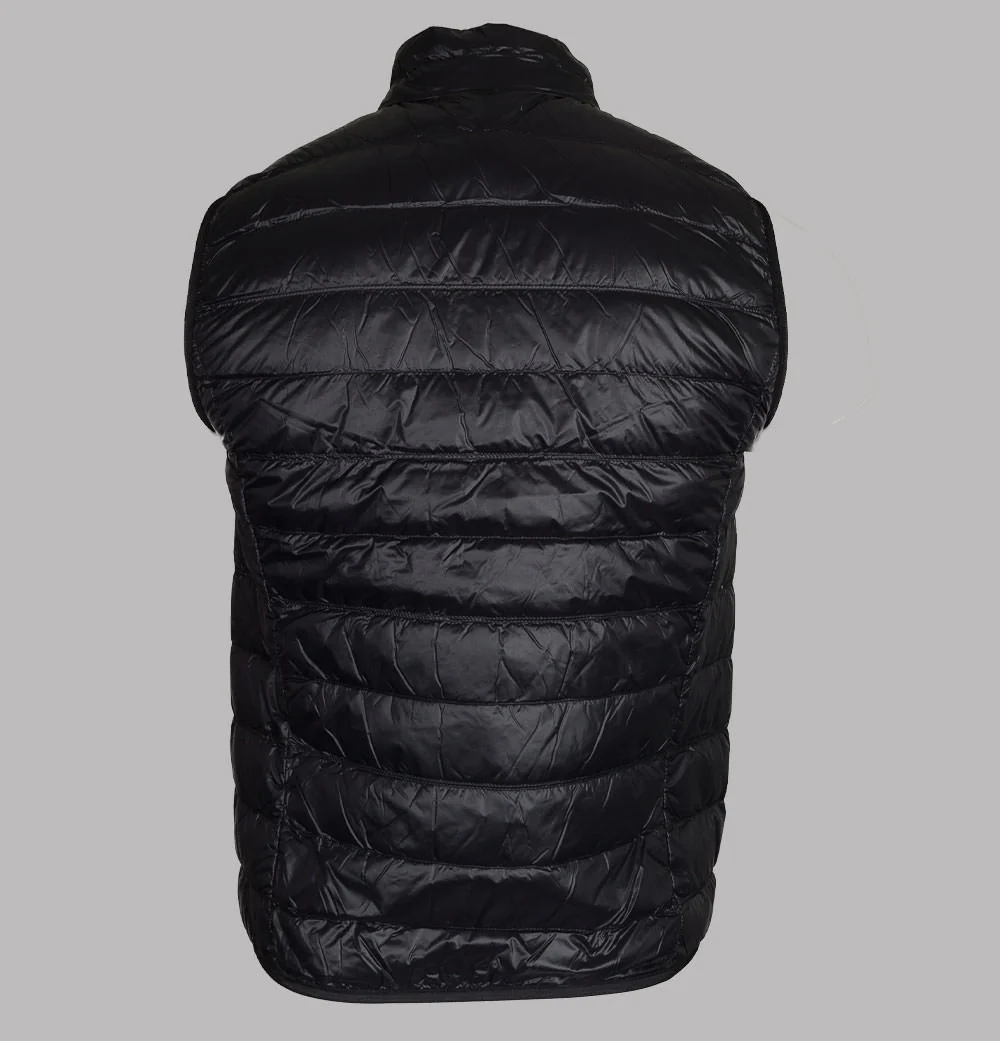 EA7 Quilted Down Gilet Black/Gold - Image 2