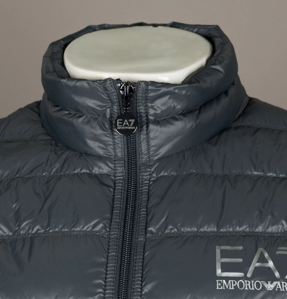 EA7 Quilted Down Gilet Dark Forest - Image 3