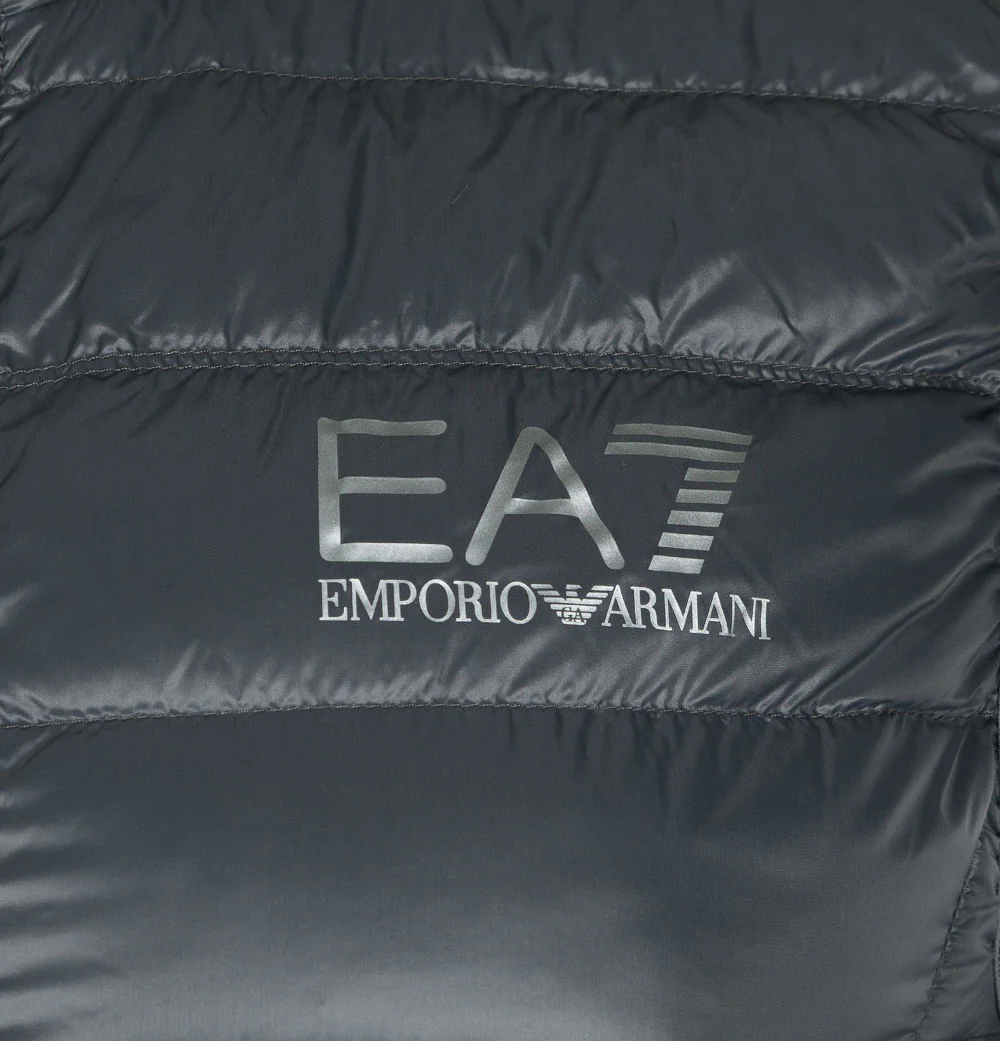 EA7 Quilted Down Gilet Dark Forest - Image 4
