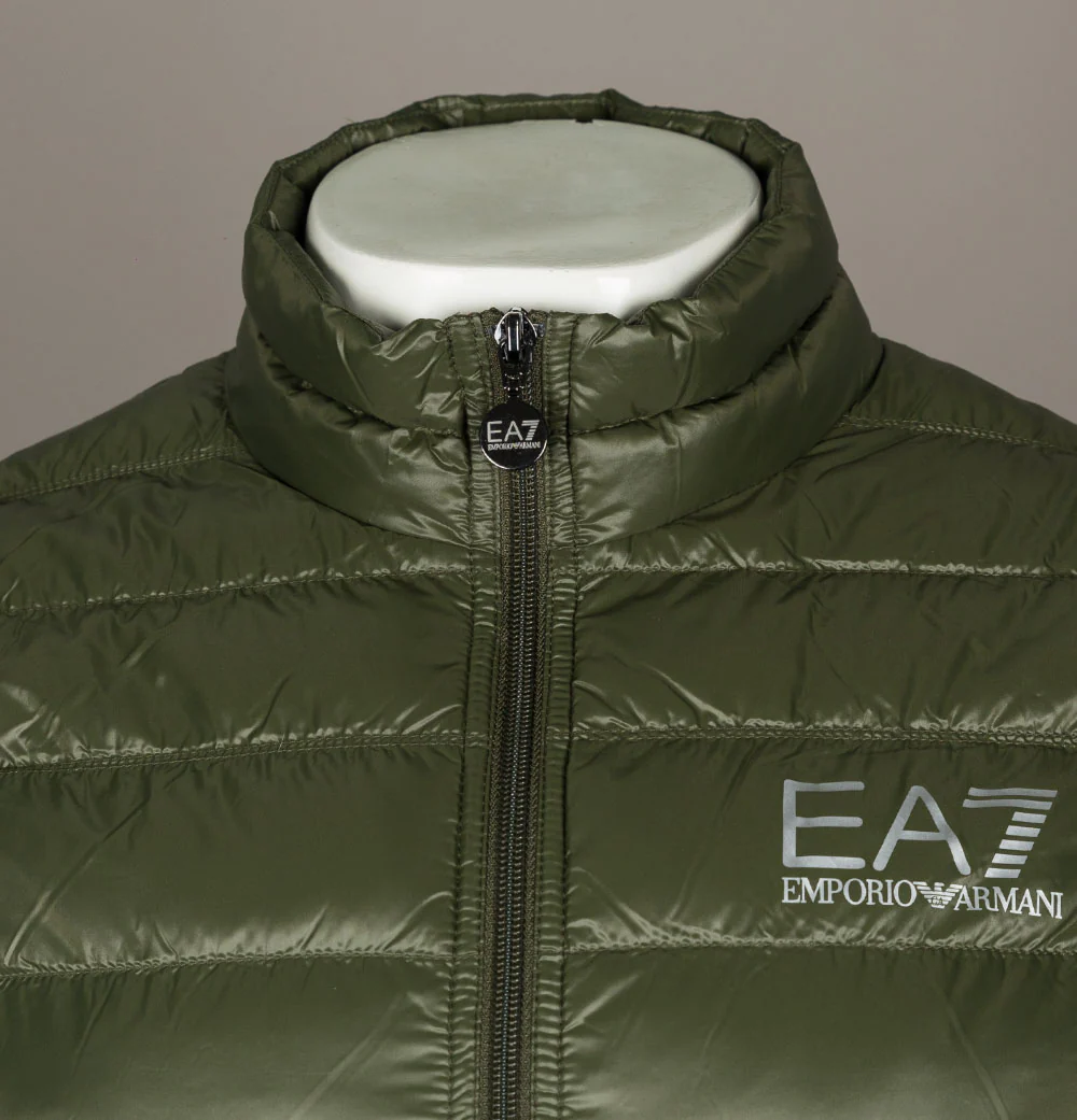 EA7 Quilted Down Gilet Forest Night - Image 3