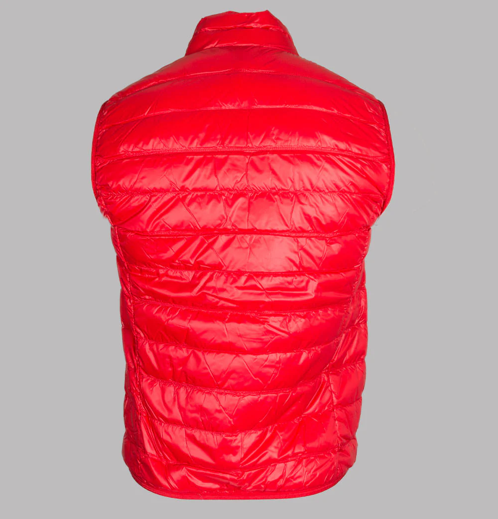 EA7 Quilted Down Gilet Racing Red - Image 2