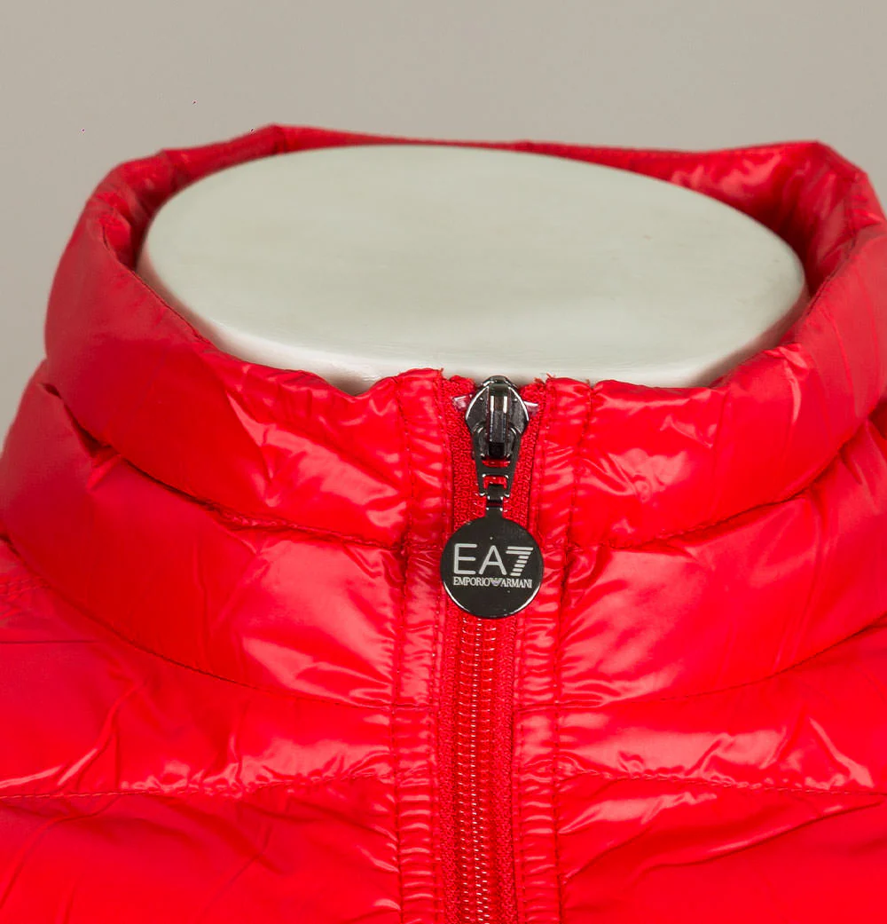 EA7 Quilted Down Gilet Racing Red - Image 3
