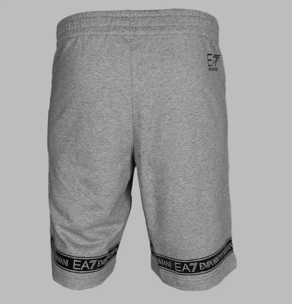 EA7 Rubberised Taping Logo Shorts Medium Grey - Image 3