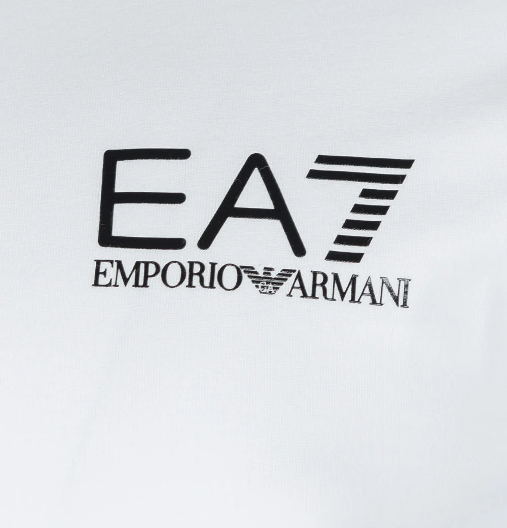 EA7 Rubberised Taping Logo T-Shirt White - Image 3