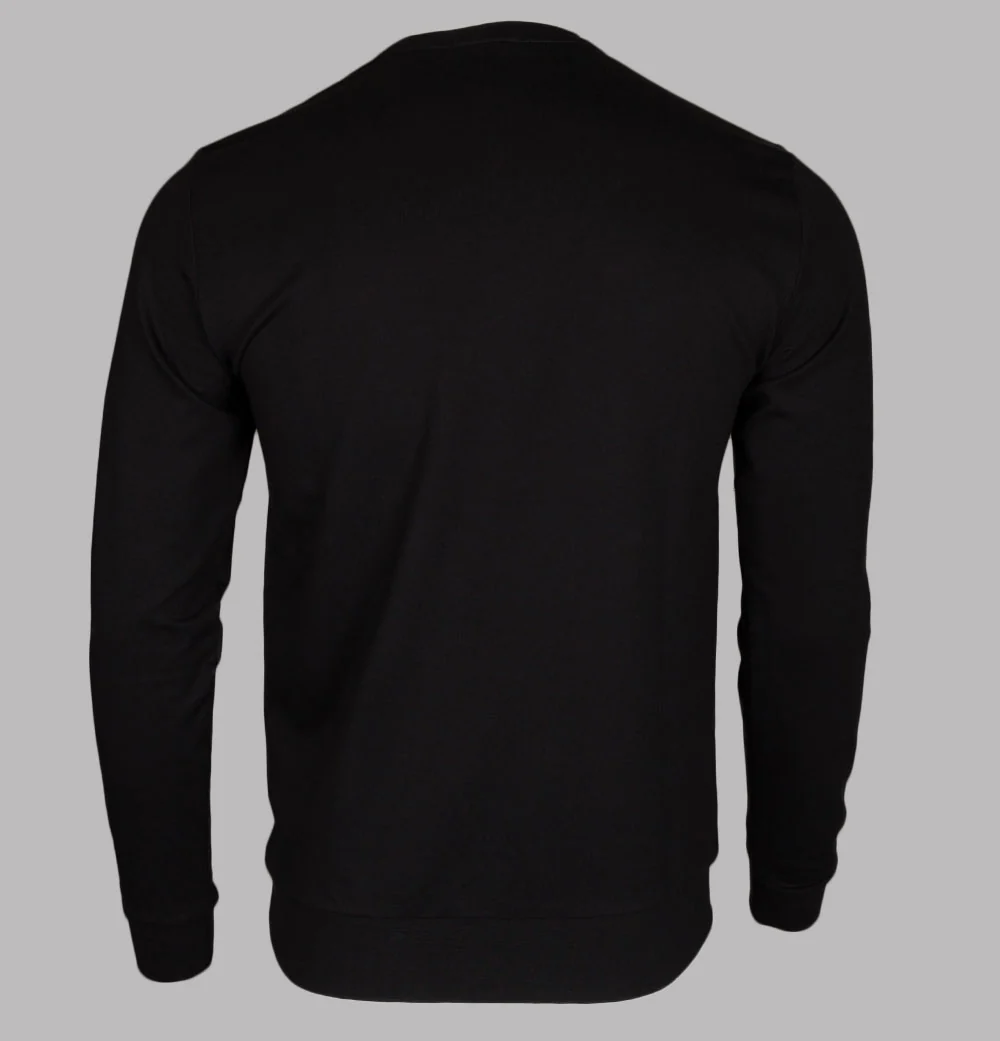 EA7 Rubberised Textured Logo Sweatshirt Black - Image 2