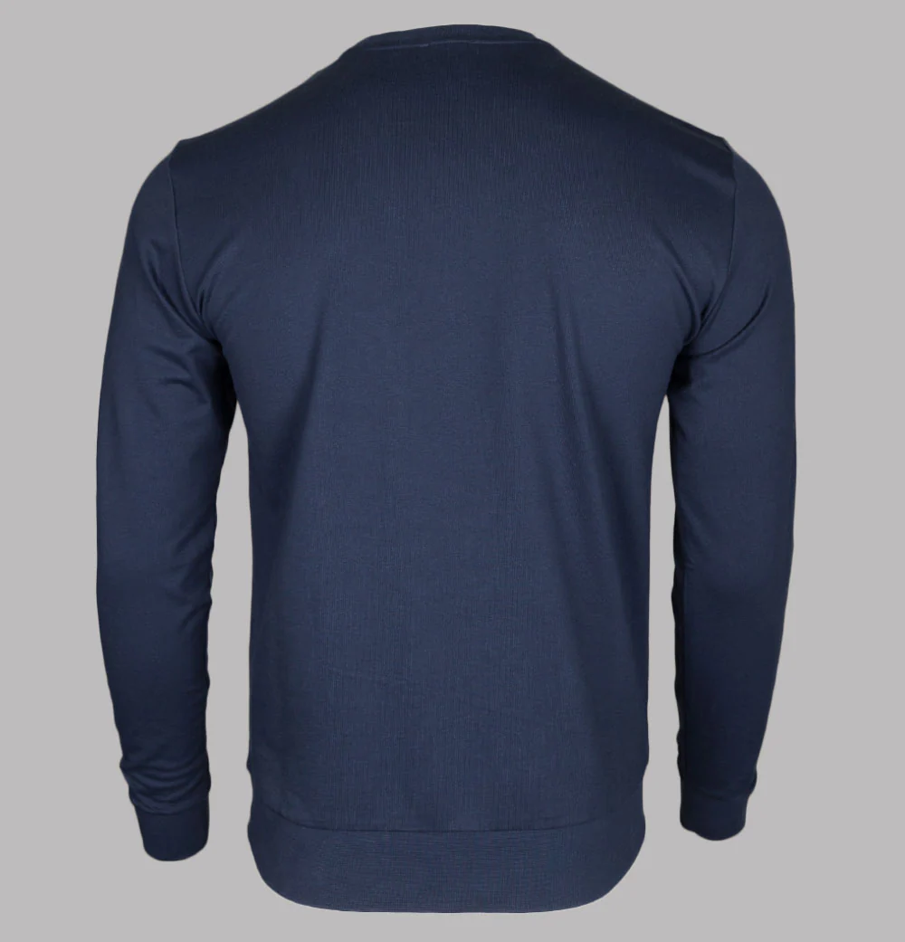 EA7 Rubberised Textured Logo Sweatshirt Navy Blue - Image 2