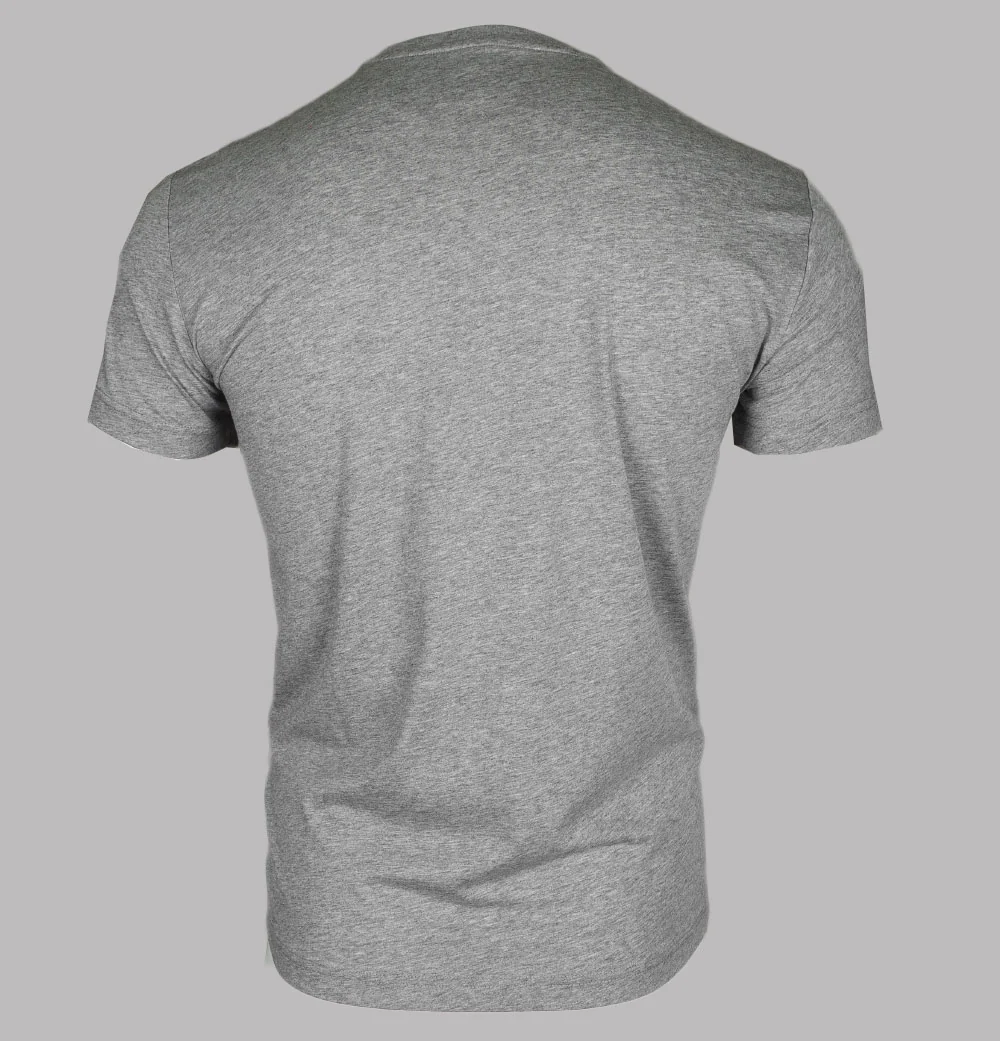 EA7 Rubberised Textured Logo T-Shirt Medium Grey - Image 2