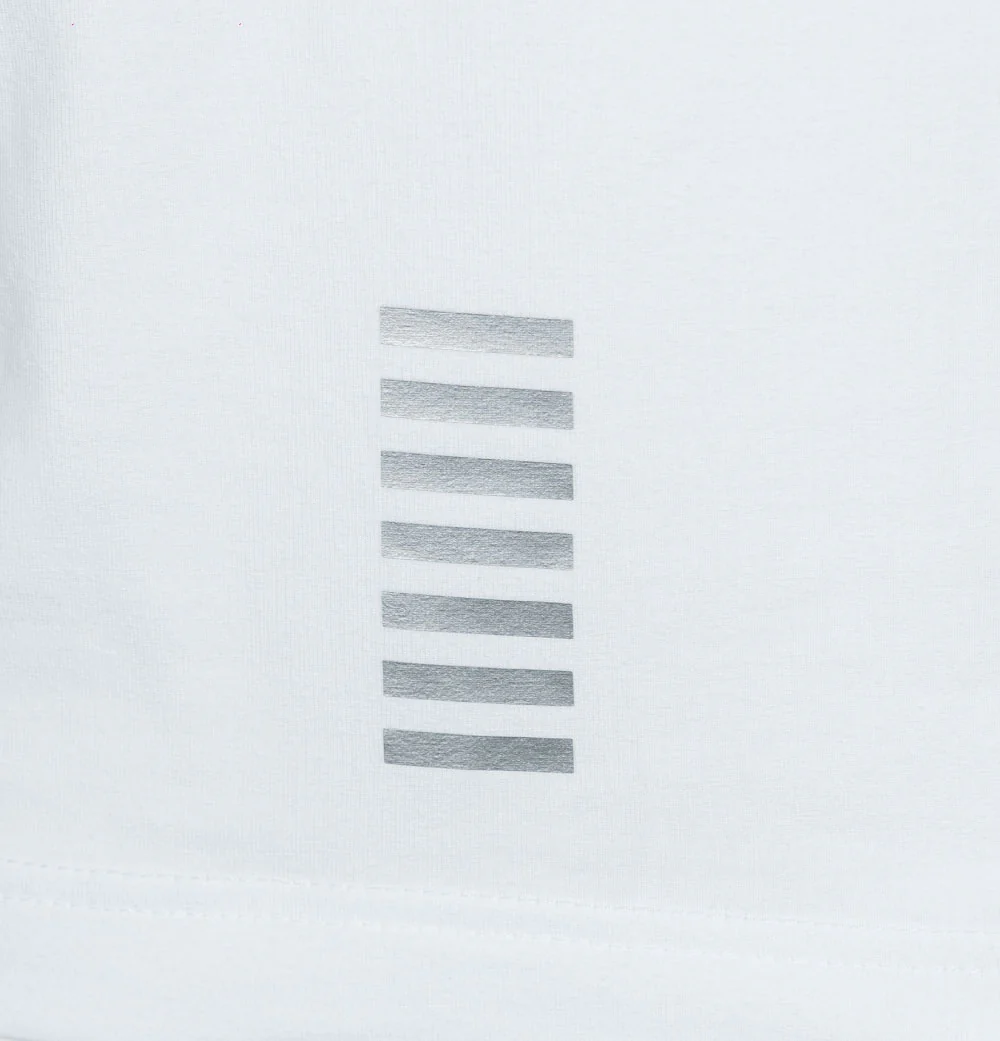 EA7 S/S Jersey Polo Shirt White - Image 5