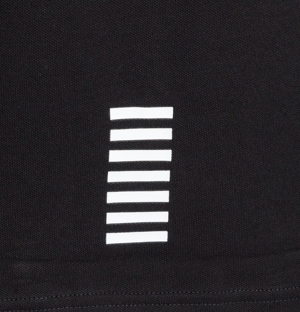 EA7 S/S Tipped Collar Polo Shirt Black - Image 5