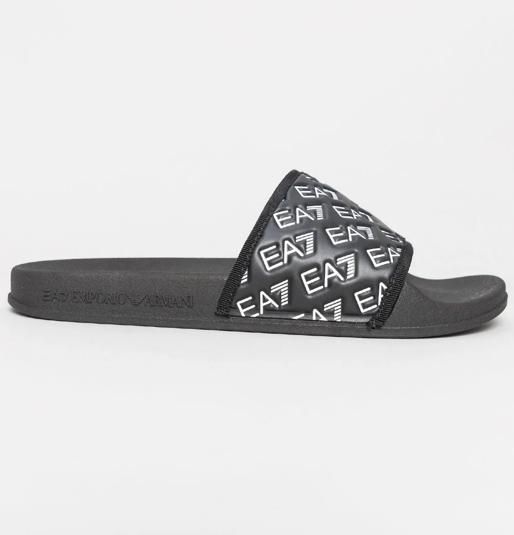 EA7 Sea World Multi Logo Slides Full Black/White - Image 3