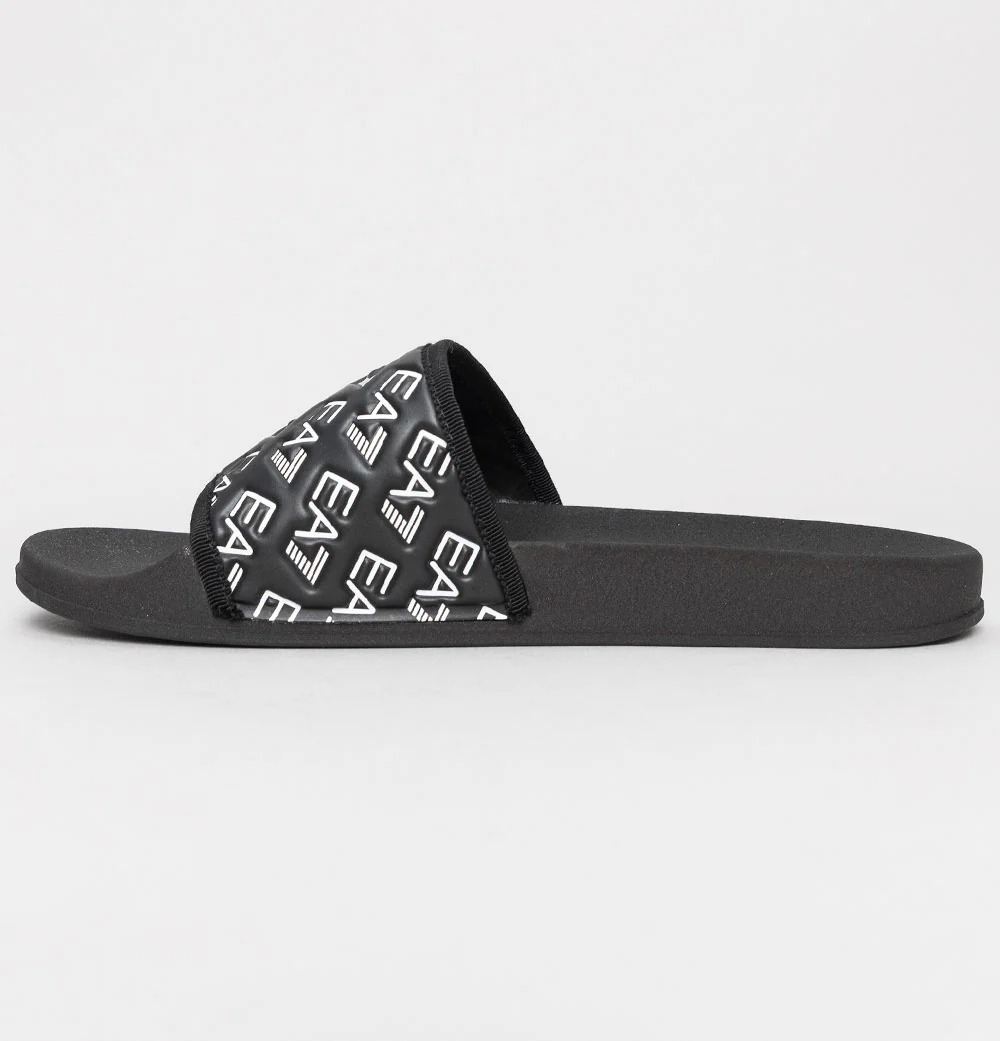 EA7 Sea World Multi Logo Slides Full Black/White - Image 4