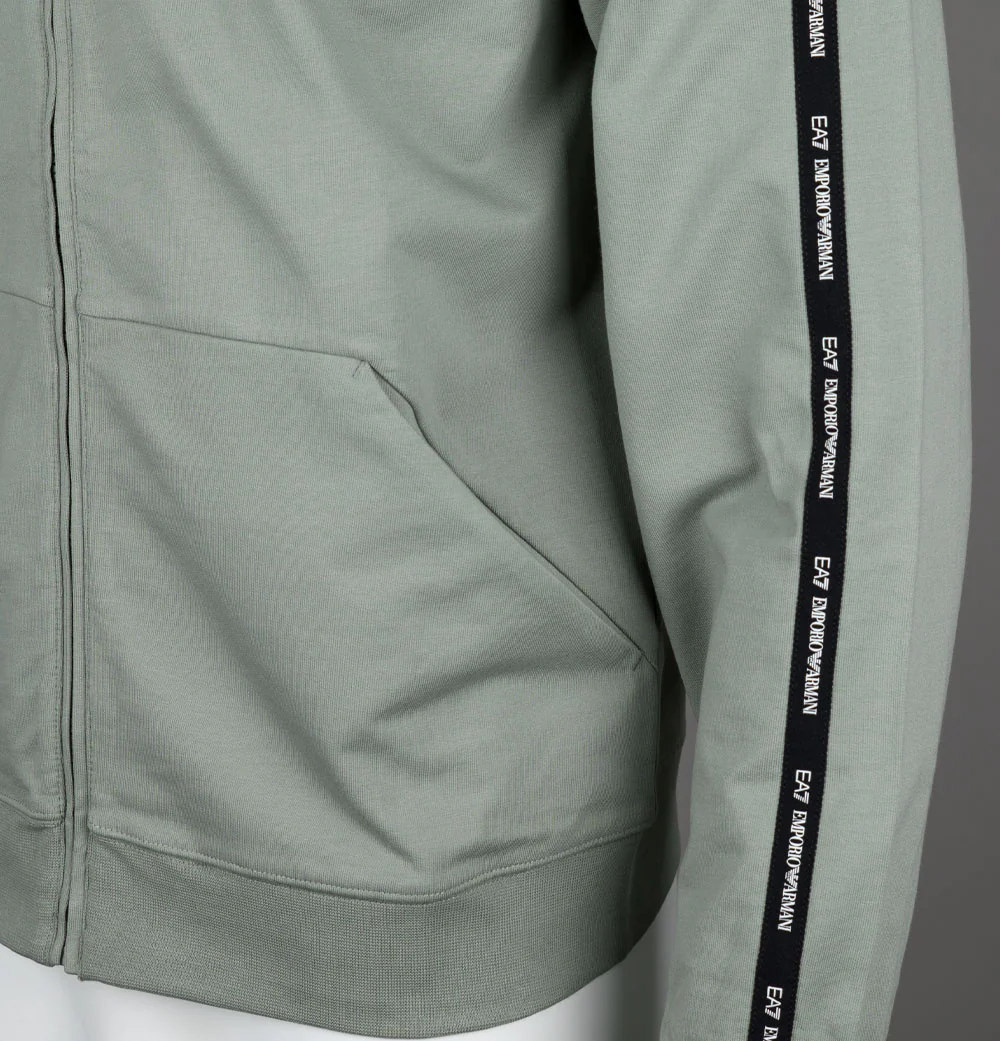 EA7 Taping Full Zip Hooded Sweatshirt Shadow - Image 4