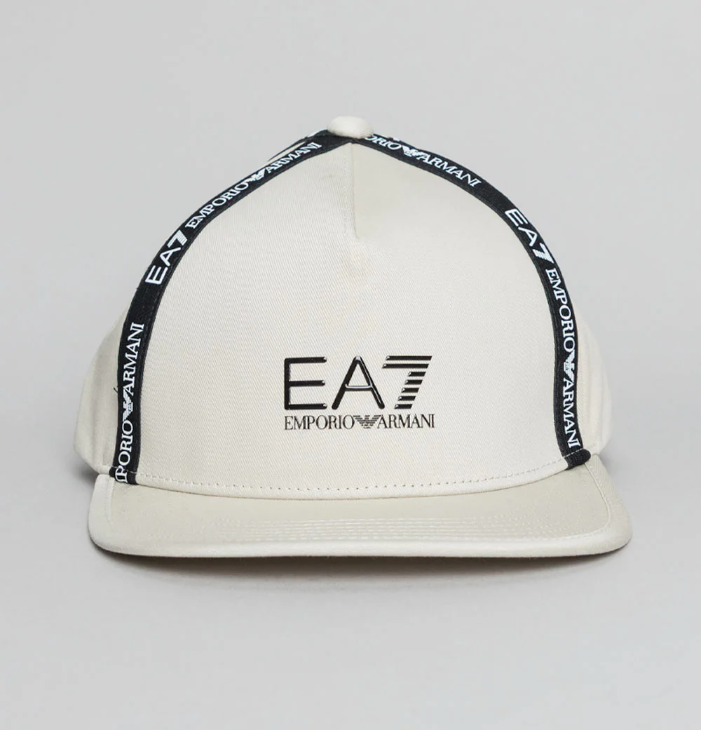 EA7 Taping Logo Cap Almond Milk