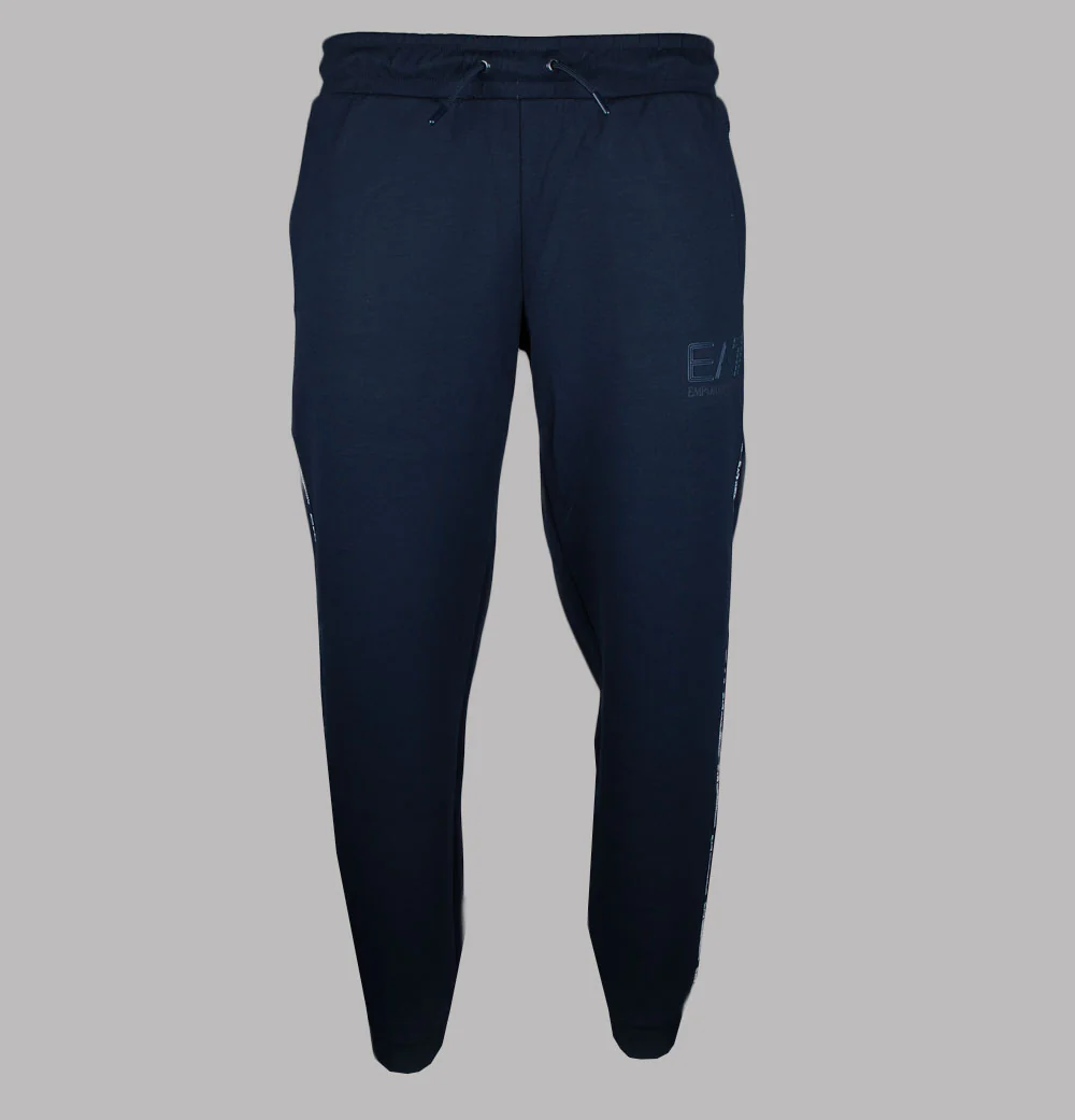 EA7 Taping Poly Track Pants Navy Blazer - Image 2