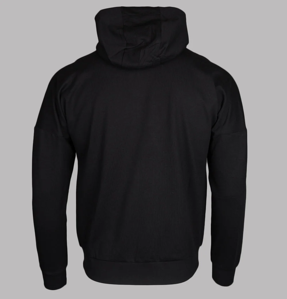 EA7 Taping Zip Up Hooded Sweatshirt Black - Image 2