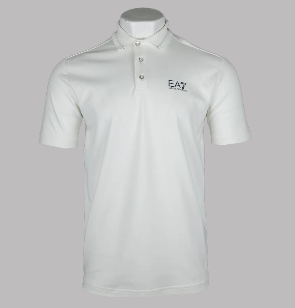 EA7 Tennis Club Polo Shirt Star White