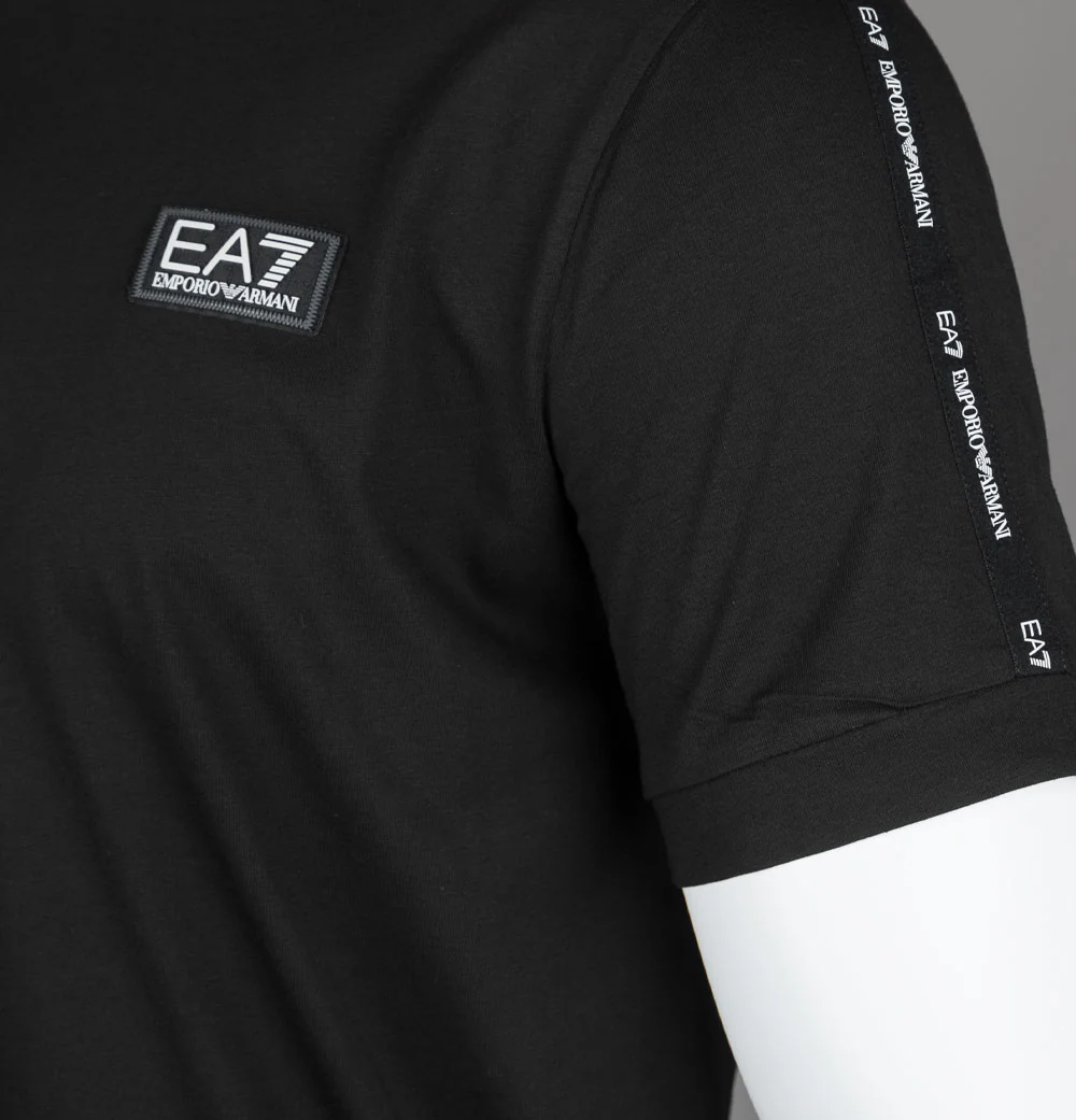 EA7 Train Logo Taping T-Shirt Black - Image 3