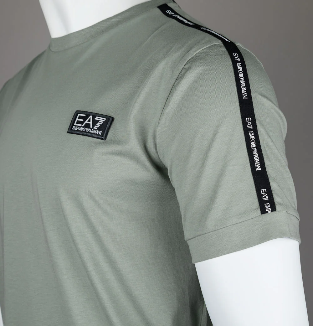 EA7 Train Logo Taping T-Shirt Shadow - Image 3