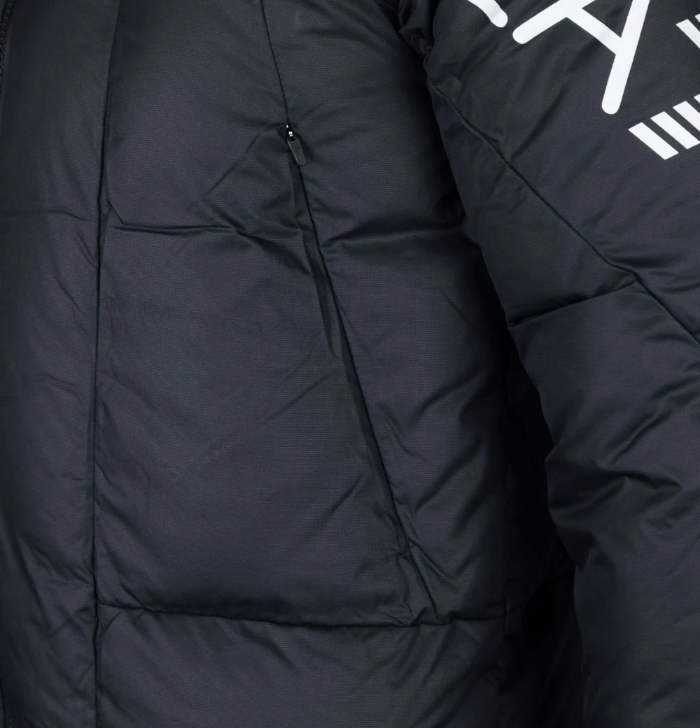 EA7 Winter Hooded Padded Jacket Black - Image 4