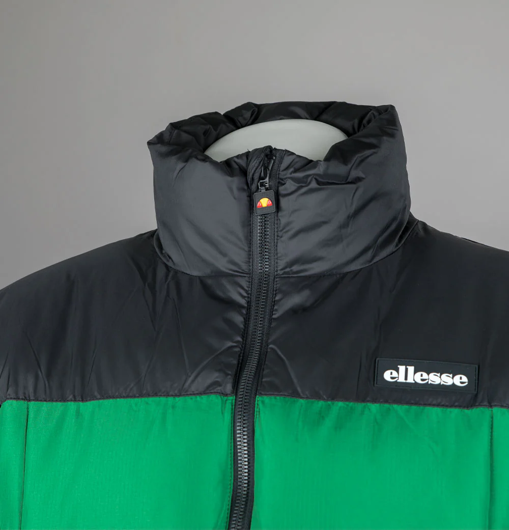 Ellesse Argent Padded Jacket Black/Green - Image 3