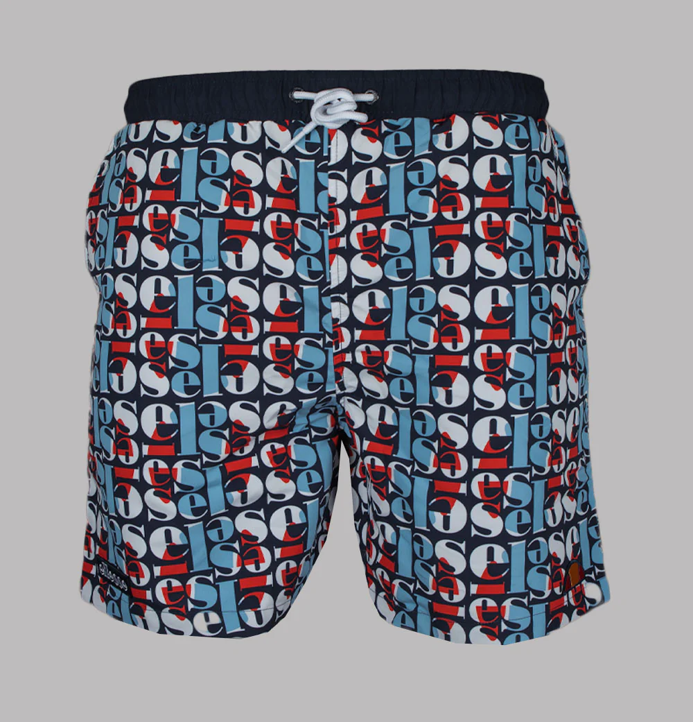Ellesse Block AOP Swim Shorts Navy/Multi - Image 2