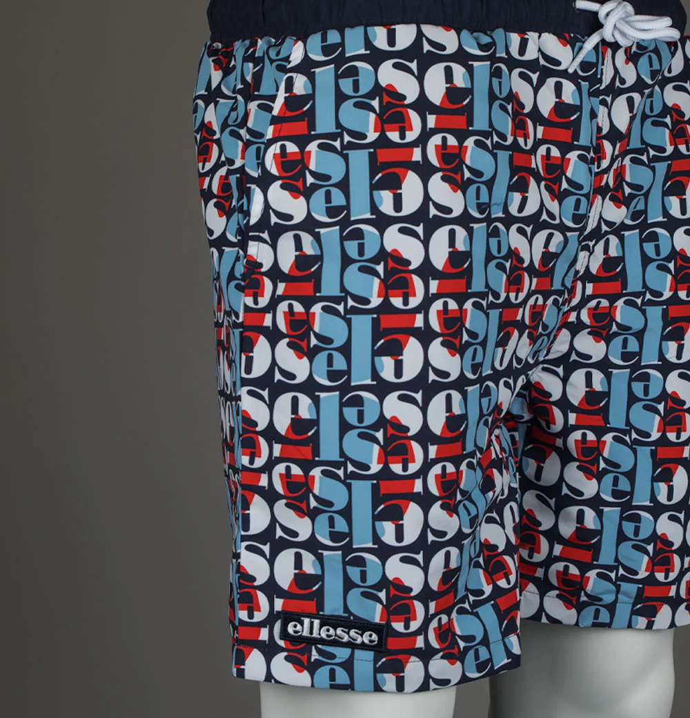 Ellesse Block AOP Swim Shorts Navy/Multi - Image 4