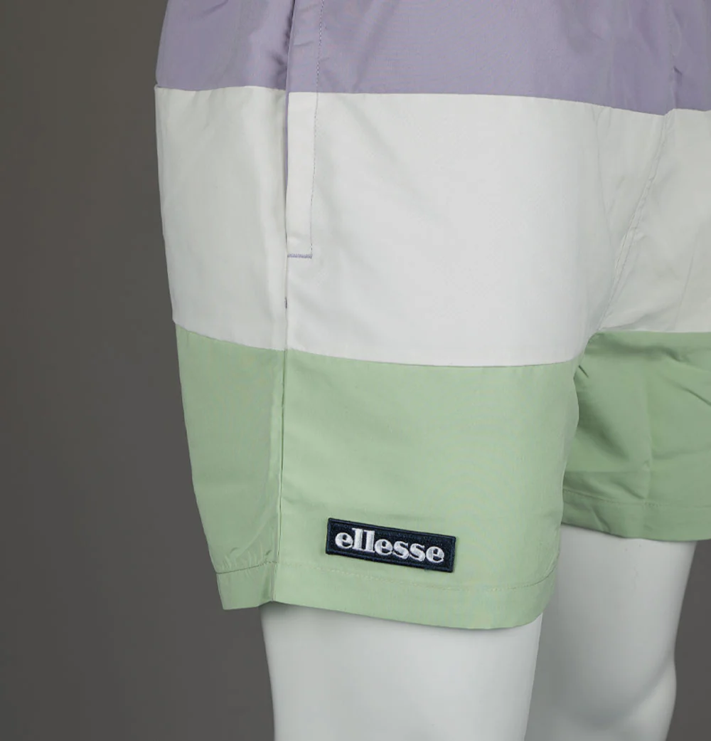 Ellesse Cielo Swim Shorts Lavender/Off White/Green - Image 4