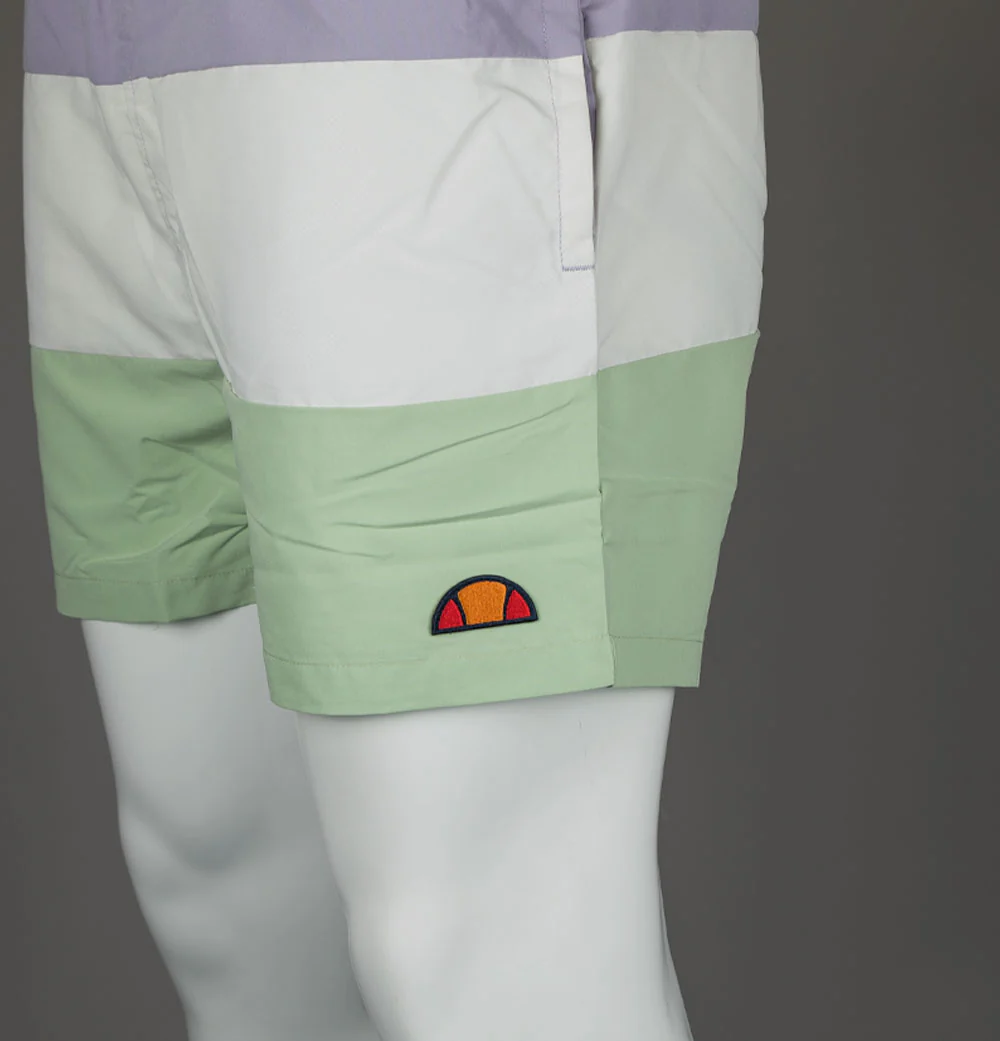 Ellesse Cielo Swim Shorts Lavender/Off White/Green - Image 5