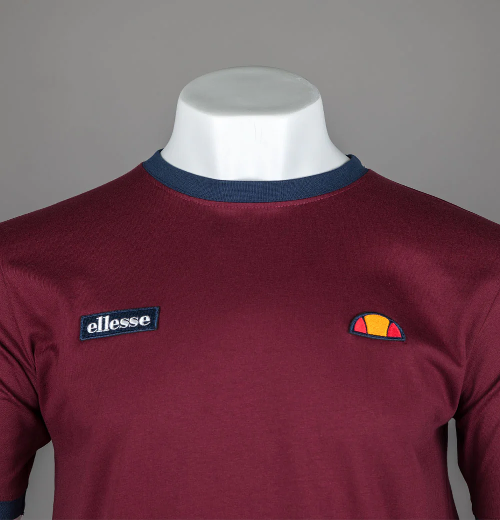Ellesse Ferdorini T-Shirt Burgundy - Image 3