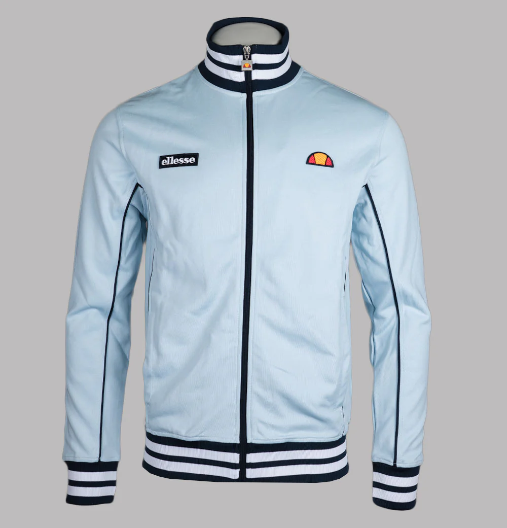 Ellesse Milan Tracksuit Top Light Blue/Navy