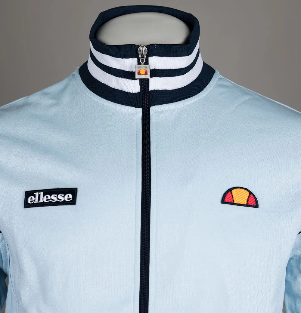 Ellesse Milan Tracksuit Top Light Blue/Navy - Image 3