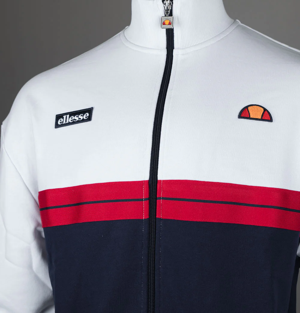 Ellesse Ruffalo Tracksuit Top White/Navy - Image 4