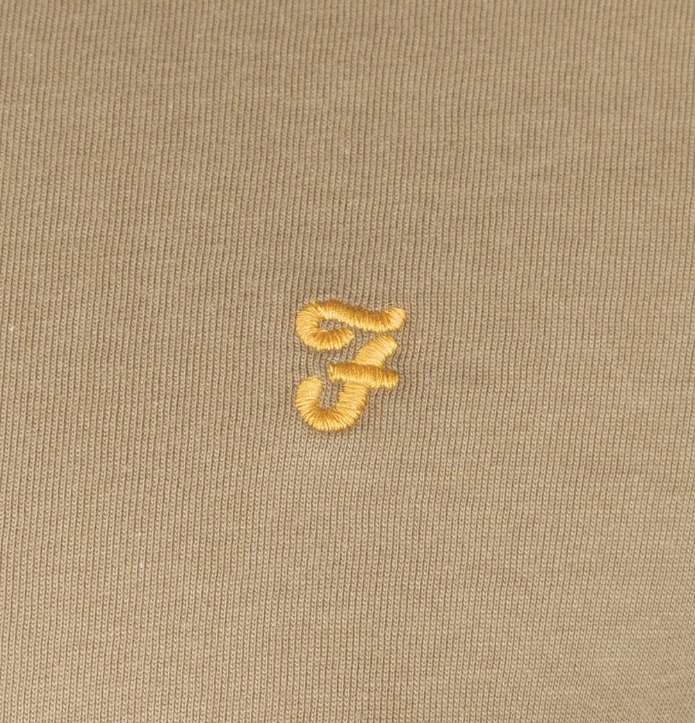 Farah Alexander Circular T-Shirt Beige - Image 3