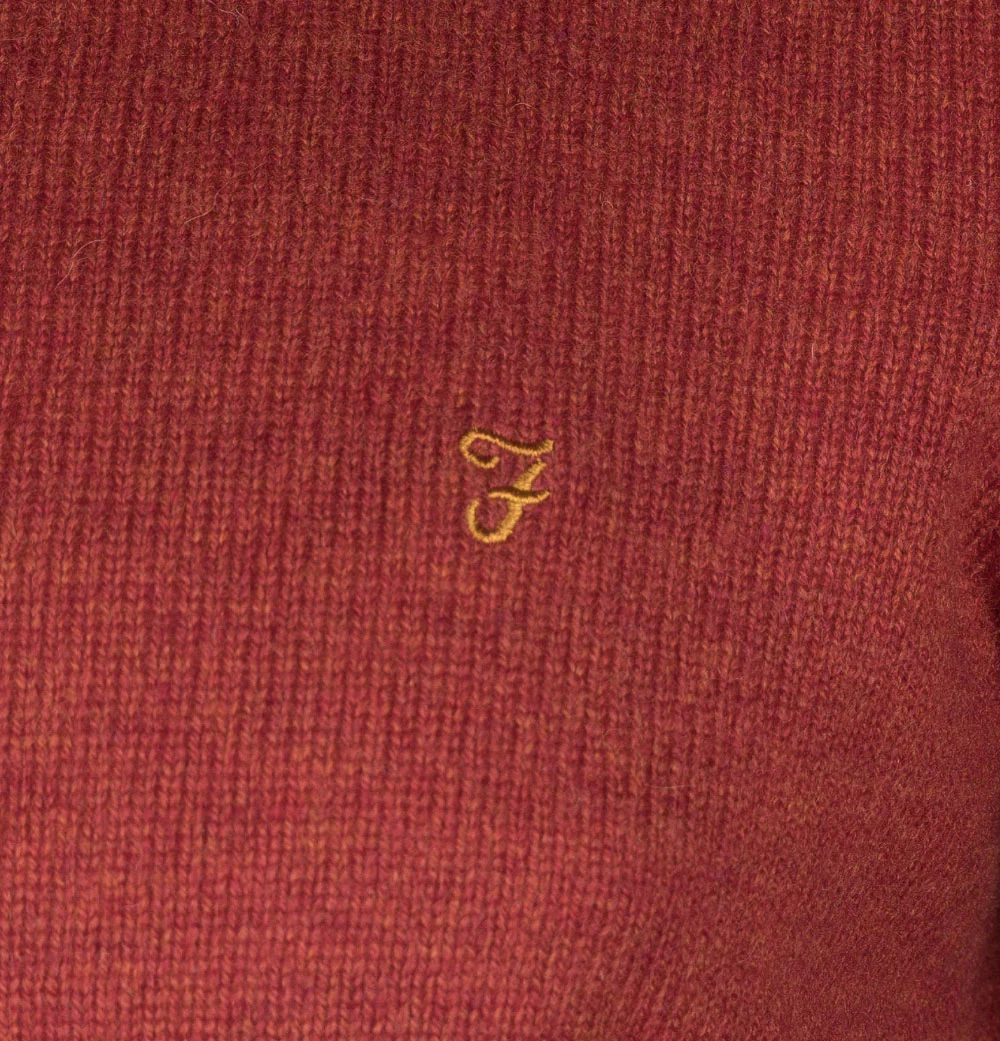 Farah Birchall Lambswool Jumper Crimson - Image 4