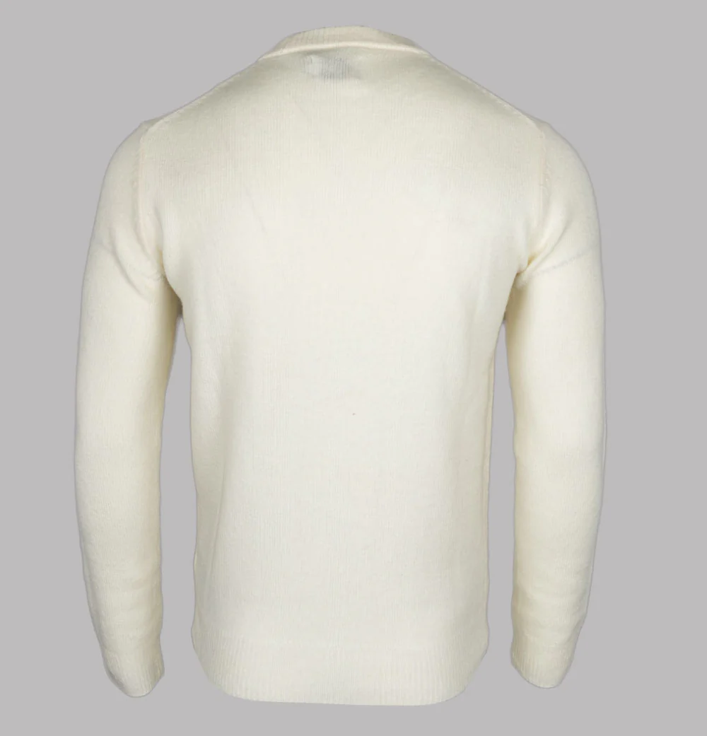 Farah Birchall Lambswool Jumper Ecru - Image 2