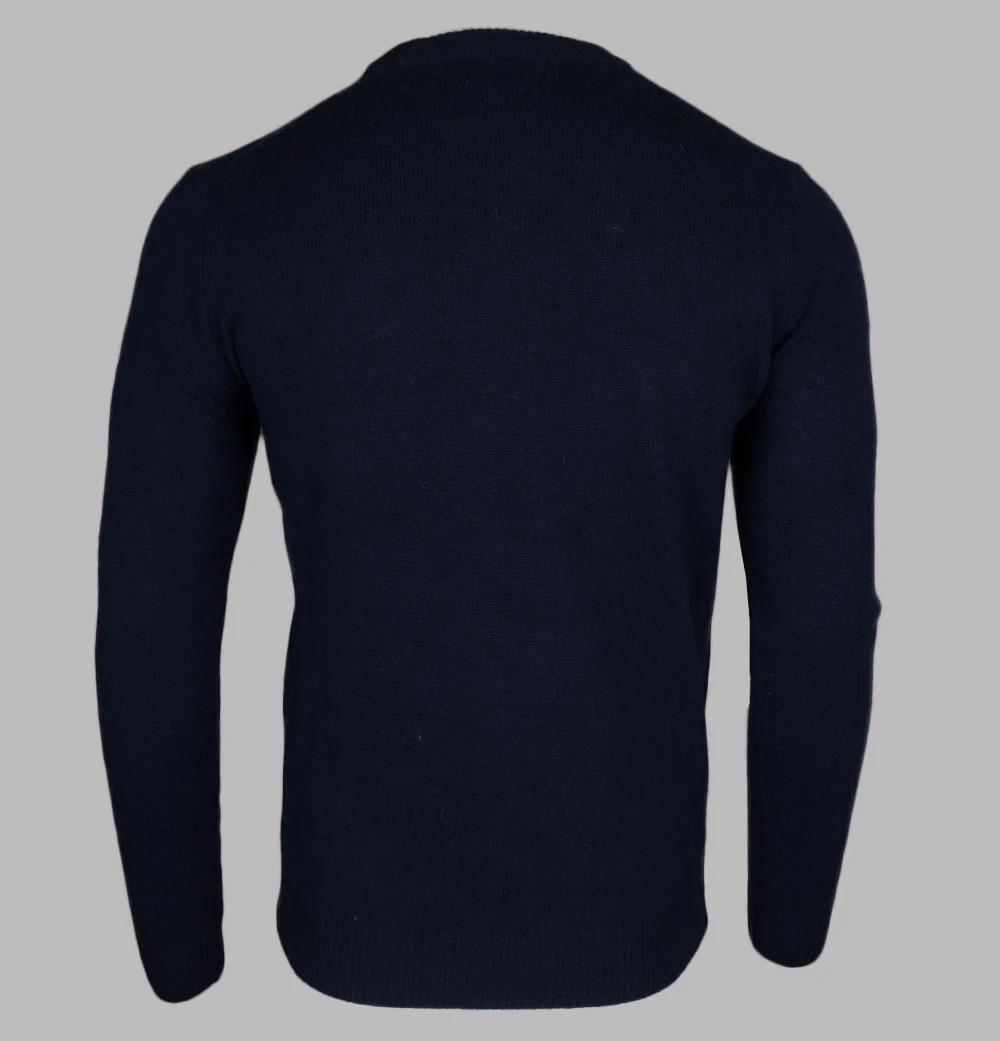 Farah Birchall Lambswool Jumper Navy - Image 2