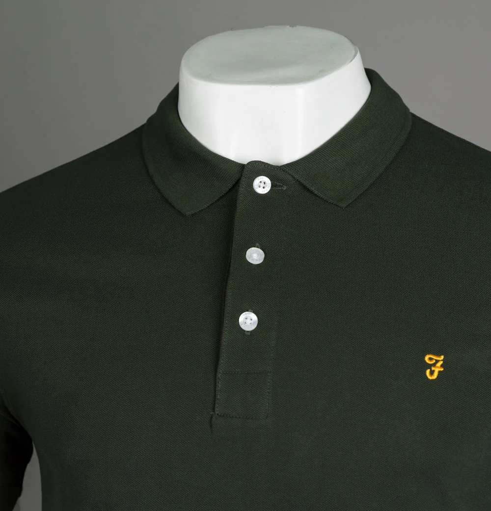 Farah Blanes Polo Shirt Evergreen - Image 3