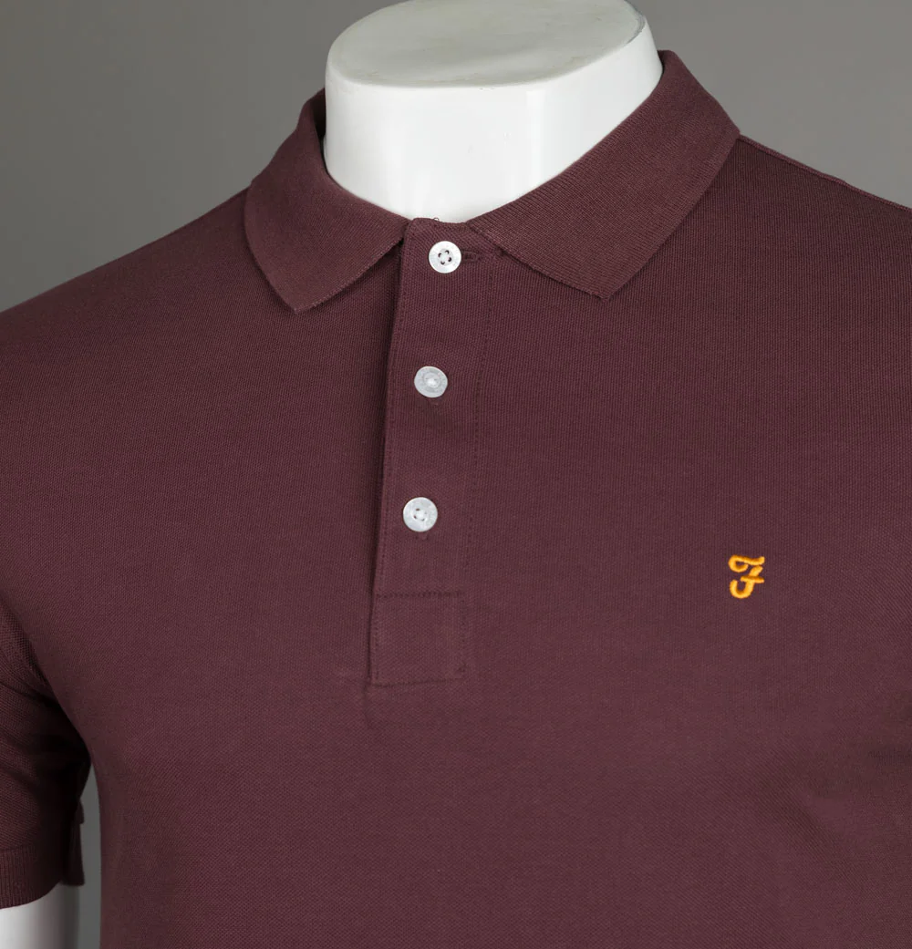 Farah Blanes Polo Shirt Farah Red - Image 3