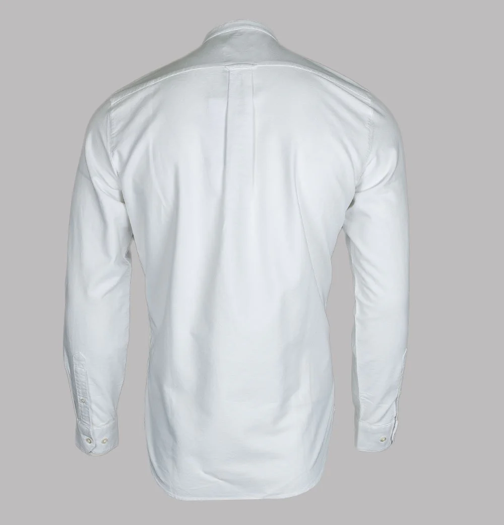 Farah Brewer Slim Fit Grandad Collar Shirt White - Image 2