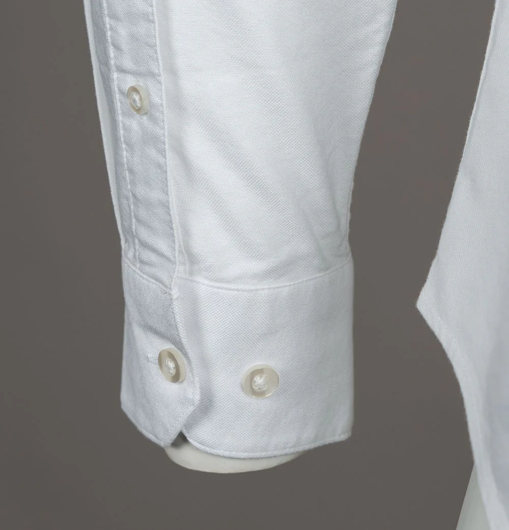 Farah Brewer Slim Fit Grandad Collar Shirt White - Image 5