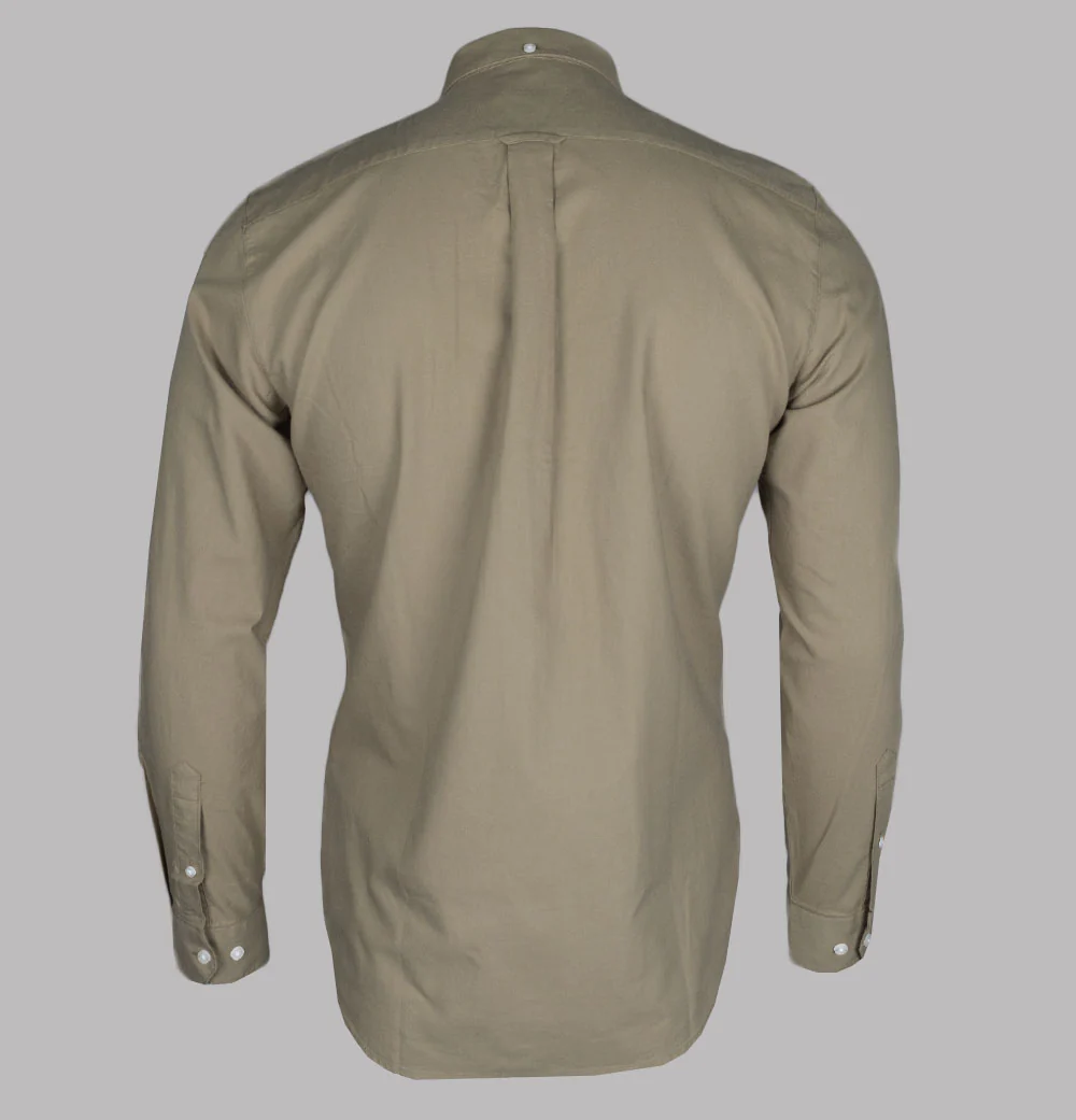 Farah Brewer Slim Fit Oxford Shirt Beige - Image 2