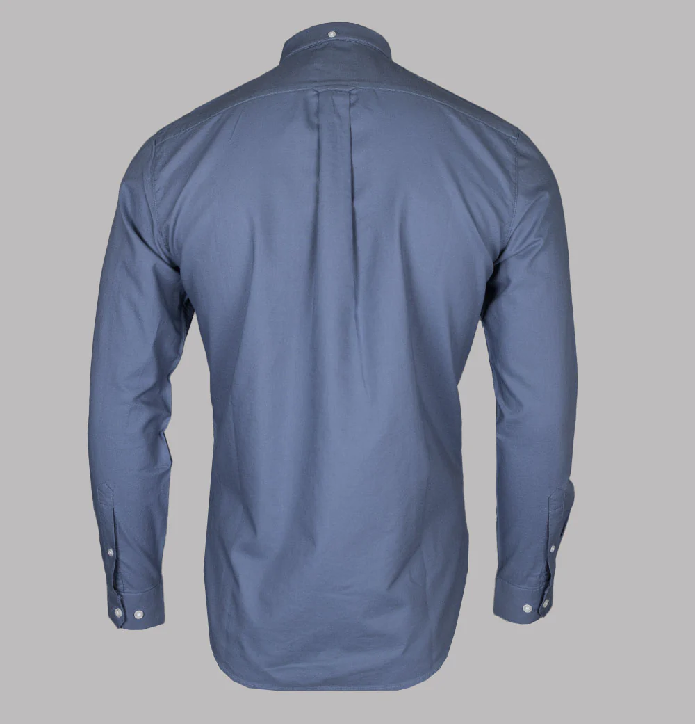 Farah Brewer Slim Fit Oxford Shirt Battleship Blue - Image 2
