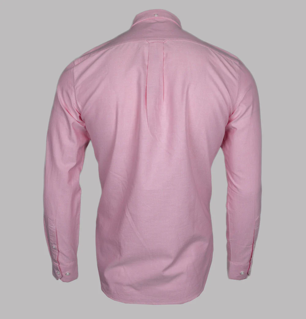 Farah Brewer Slim Fit Oxford Shirt Coral Pink - Image 2