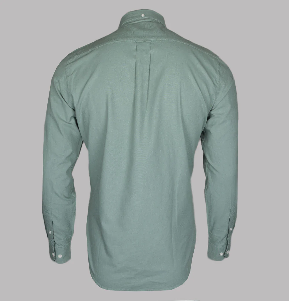 Farah Brewer Slim Fit Oxford Shirt Lily Pad - Image 2