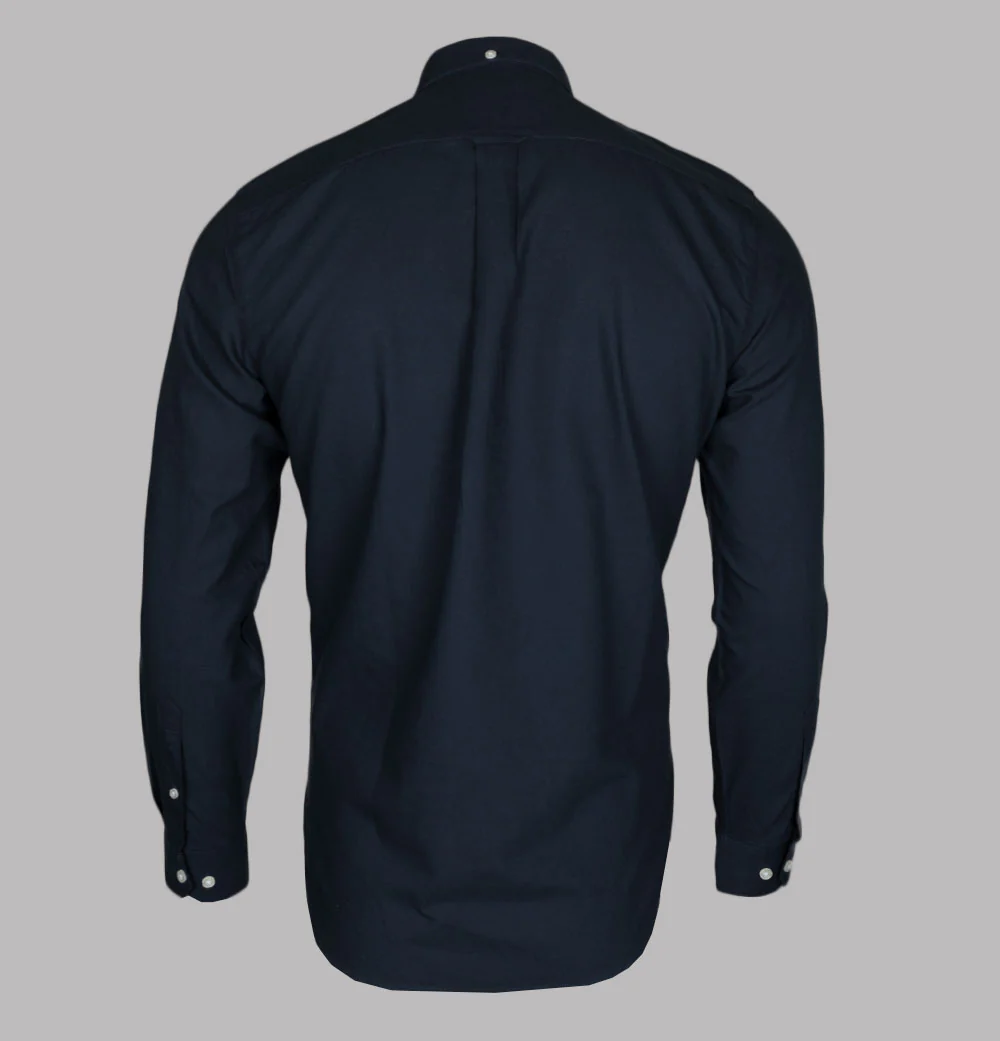 Farah Brewer Slim Fit Oxford Shirt Navy Blue - Image 2